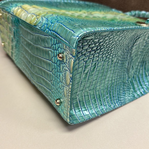 🔥🔥🔥NEW Brahmin Ombre Melbourne Croc Embossed Leather Satchel Shoulder Bag - Picture 14 of 16